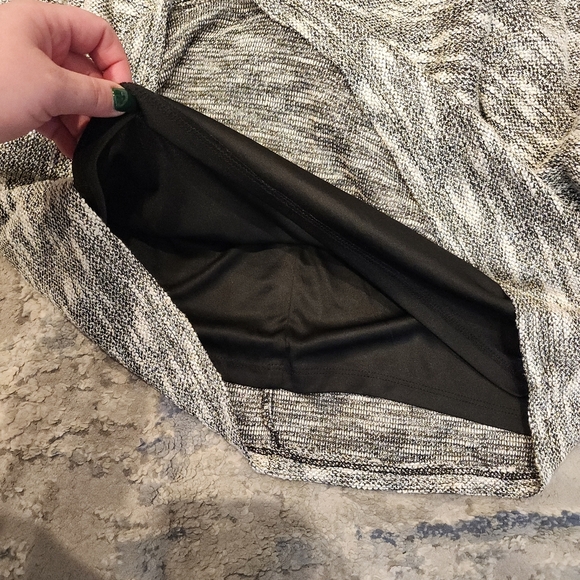 NWT Chetta B Metallic Grey Embellished Neckline Tweed Shift Dress Sz 16W Stretch - Picture 7 of 17